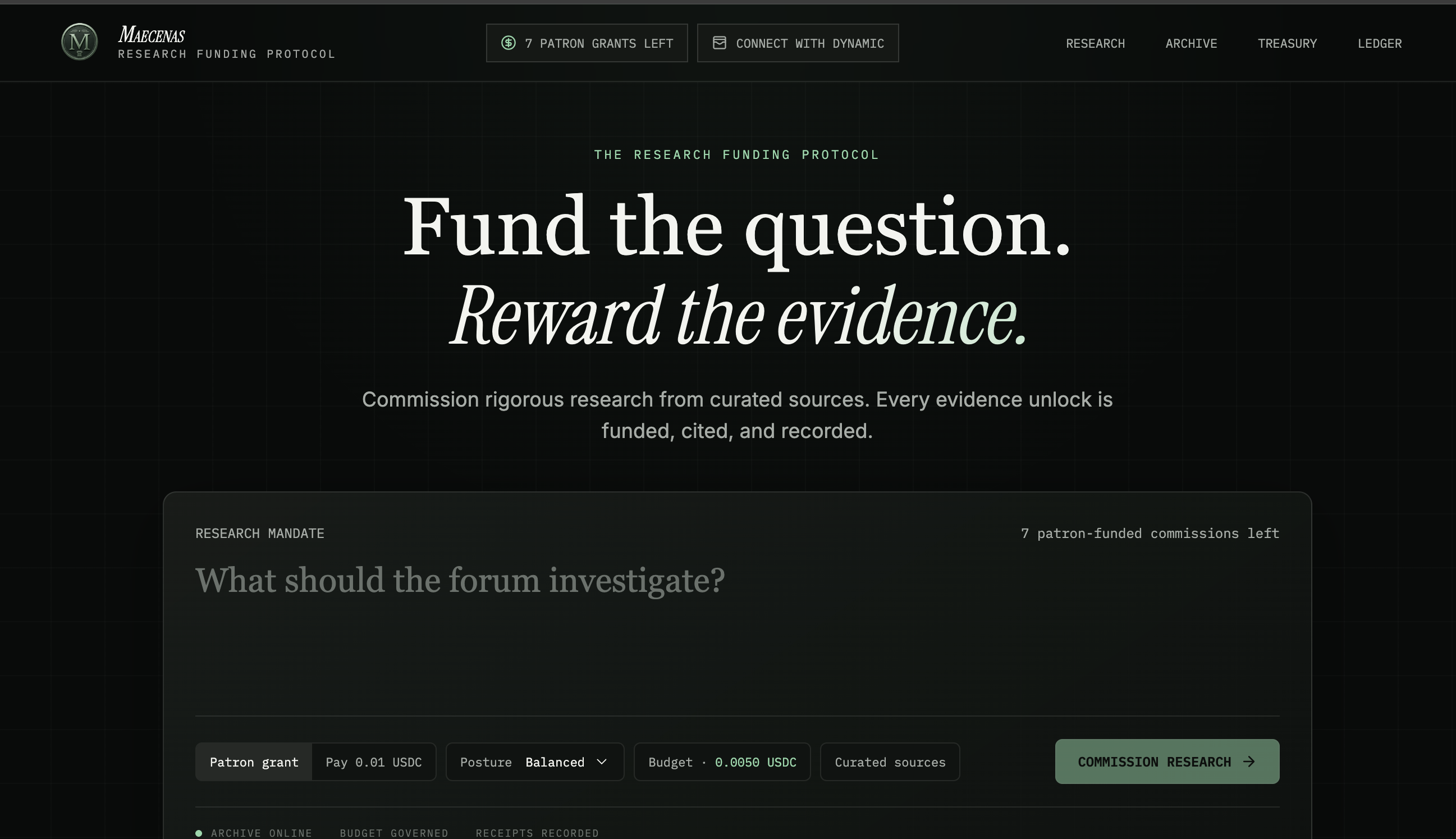 Maecenas screenshot